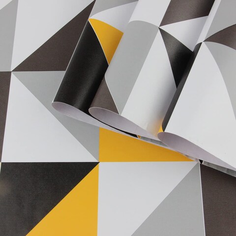 Colorful Trellis Contact Paper 17.7&quot; x 78&quot; Self Adhesive Shelf Liner Tile Shelf Paper for Kitchen Cabinets, Peel and Stick Square Wallpaper for Wall Drawer Liner Desk Furniture (17.7&quot; x 78&quot;)