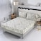 SDIII 3PCS Leaves Floral Full Fitted Sheet Set, 1 Full Fitted Sheet and 2 Pillowcase, Excluding Flat Sheet, Microfiber Botanical Floral Full Sheet Set