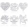6 Pieces Valentine's Day Metal Cutting Dies Heart Cutting Dies Assorted Craft Embossing Dies Stencil Template for Women Men DIY Crafts Scrapbook Valentine's Day Birthday Wedding Party Decor, 6 Style