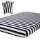 Vaulia Black and White Stripe Print Pattern, Soft Microfiber Queen Size Sheets, 3-Piece Set (1 Fitted Sheet 2 Pillowcases)