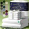 DECOLURE 100% Organic Viscose Derived from Bamboo Sheets Full Size 6pcs - Ultra Soft &amp; Luxuriously Cooling, 17" Deep Pocket, Double Stitching, Perfect for Hot Sleepers - Full Bed Sheets (White)