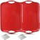 KAQAHIDO Large Melamine Serving Trays for Eating, 17.5&acirc;&euro;&trade;&acirc;&euro;&trade; x 12&acirc;&euro;&trade;&acirc;&euro;&trade; Serve Platter for Appetizer, Charcuterie, Food, Snack, Cupcakes, Dessert, BPA-Free, Dishwasher Safe Tray, Set of 2, Red