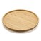 XIMISISE Round Bamboo Tray, Wood Serving Tray, Wooden Platter, Wood Charcuterie Board, Decorative Tray for Coffee Table, 9.8 inch
