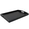 DILLMAN Serving Tray Large Black Wood Rectangle Food Tray Butler Tray Breakfast Tray with Handles (Small)