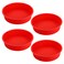 Bekith 4 Pack 9" Round Silicone Cake Pans - Silicone Molds for Baking, Quick Release Baking Pans for Layer Cake, Cheese Cake, Rainbow Cake and Chiffon Cake