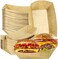 MotBach 50 Pack 3lb Large Paper Food Boat Trays Disposable Paper Boat Plate, Heavy Duty Paper Food Serving Tray Boat Bowls for Snack Popcorn HotDog Sandwich Burger Taco BBQ Fries Nacho