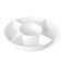 Sweese Chip &amp; Dip Serving Set, Porcelain Divided Serving Platter, Relish Tray, Perfect for Chips and Dip, Veggies, Candy and Snacks, White