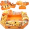 SiliFine Basketball Stadium Shape Basketball Paper Food Tray Basketball Party Supplies Food Trays Serving Boats Snack Trays for Basketball Sports Game Birthday Favors