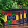 Swadeshi Blessings Wooden Serving Tray Set- Handcrafted &amp; Hand-Painted for Kitchen/Table &amp; Home Decor/Dinning/Gifts/Restaurants/Living Room/Coffee Table (Set of 3 Trays) (Blue)