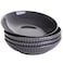 bestone Ceramic Pasta Bowl Set, For Soups and Salads, Serving Bowls, Large Capacity, Microwave &amp; Dishwasher Safe, Set of 4, Embossed Strip Serving Bowls&iuml;&frac14;&OElig;40 oz&iuml;&frac14;&OElig;Gray