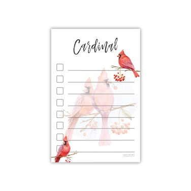 Red Cardinal Sticky Notes to Do List   Cardinal Themed Gift for Women   Bird Watcher Lover Birthday Cardinals Gifts   Notepad 4x6 50 Pages Made in USA