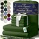 DECOLURE 100% Organic Viscose Derived from Bamboo Sheets Full Size 6pcs - Ultra Soft &amp; Luxuriously Cooling, 17" Deep Pocket, Double Stitching, Perfect for Hot Sleepers - Full Bed Sheets (Olive)
