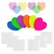 Jiemay Transparent Sticky Notes Set, 600 Sheets 12 Pads Clear Sticky Notes for annotating Message Reminder, Colorful Translucent Self-Sticky Note (3&quot; x 3&quot; and Heart Sticky Notes)