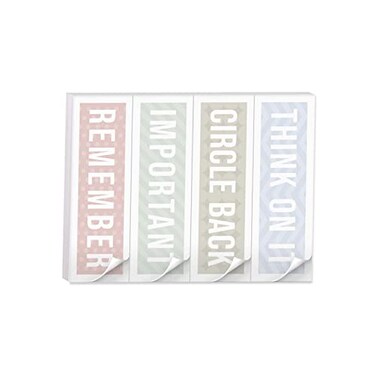Gotcha Covered Notebooks Modern Reminder Page Markers / 1" x 2.875" Multiuse Sticky Note Tabs/Pastel Pattern Sticky Pad With 200 Tabs/Made In The USA