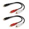 3.5mm Female to 2 RCA Male Cable, Stereo Audio Y Cable, RCA Splitter 1 Female to 2 Male, Gold Plated Adapter, for Smartphone, Tablet, Car Audio, Speaker, MP3, TV, DVD, Home Theater, 2 Pack