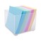 Colorful Non Sticky Note 3x3 Inch with Clear Memo Holder 500 Sheets Loose Paper Blank Notes Cube Holder Set for Taking Notes Reminders Office Desk Accessories