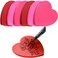 Heart Shape Cute Sticky Notes Cute Fun Self-Adhesive Pastel Heart Notepads Memo Stickers 300 Sheets for School Office Organizer Girl Lover Valentine's Day (Without Line)