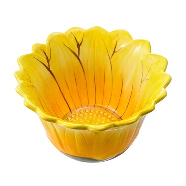 Sizikato 6-Inch Porcelain Nut Bowl, Living Room Candy Bowl Fruit Bowl, Sunflower Shaped