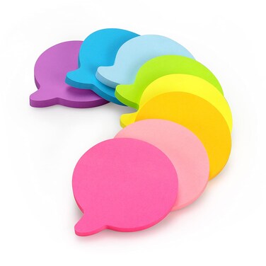 SIMONA Bubble Shape Sticky Notes 8 Color Bright Colorful Sticky Pad 75 Sheets/Pad Self-Sticky Note Pads
