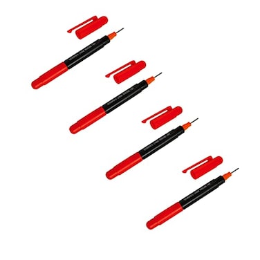 Edward Tools 4 in 1 Pocket Screwdriver Tool - Mini Electronics Precision Screwdriver with Clip - Phillips and Flathead Bits (4)
