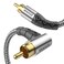VANAUX 90-Degree Subwoofer Cable 6FT,Premium Audio RCA to RCA Cable, (Gold-Plated Connectors, Aluminum Alloy Shell, Braided Jacket) Ideal for Tight Spaces, Home Theater, Sound Systems