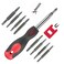 SUNHZMCKP 18-in-1 Screwdriver, Portable screwdriver set, Slotted/Philips/Pozi/Torx/Square Multi-Purpose Screwdriver and Magnetizer Demagnetizer with Storage bag