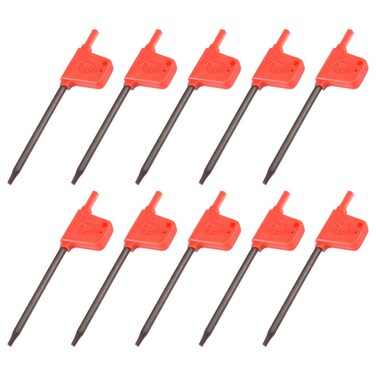 uxcell Torx Screwdriver, T8 S2 Flag Handle Star Driver Key Wrench Spanner 10 Pcs