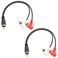 Duttek RCA Splitter Subwoofer Stereo Audio Video Cable 8In/20cm, 1 RCA Male to 2 Male Dual Speaker Y Adapter for Subwoofer, TV, Car Radio, Amplifier, Digital Audio (2 Pack)