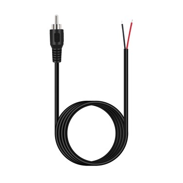 Fancasee 6 ft Speaker Wire RCA Male Plug Jack Connector Adapter to Bare Wire Open End Pigtail Audio Video RCA Cable for Amplifier Receiver Speakers