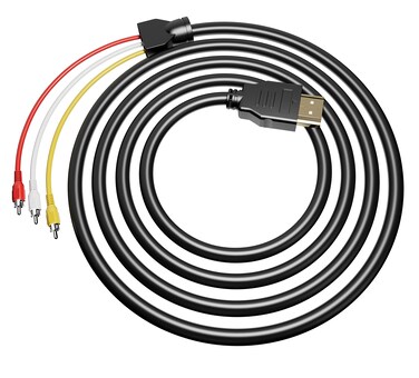 FAWETTY HDMI to RCA Cable, 1080P 5ft/1.5m HDMI Male to 3-RCA Video Audio AV Cable Connector Adapter Transmitter for TV HDTV DVD