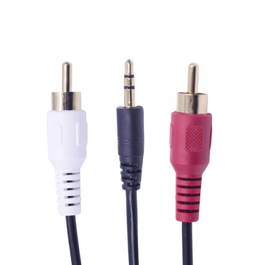 Wohome RCA to 3.5mm Aux Audio Cable Male to Male - Black (8 Feet/2.5m)