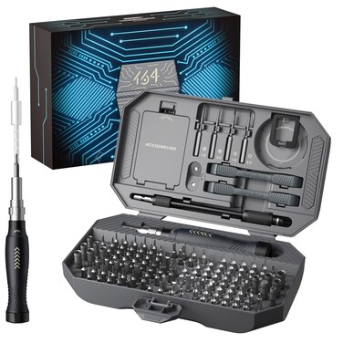 JAKEMY Professional Screwdriver Set for Electronics Repair - Computer Screwdriver Kit with 126 Magnetic Precision Bit Set and Opening Tool Kit for Laptop, MacBook, iPhone, Tablet, Watch, Modding, DIY