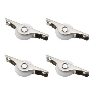 TAODAN 4PCS 25mm White Screen Door Roller Wardrobe Wheel Nylon Pulleys with Stainless Steel Housing for Garage Screen Door and Sliding and Cabinet Door