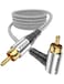 VANAUX 90-Degree Subwoofer Cable 26FT,Premium Audio RCA to RCA Cable, (Gold-Plated Connectors, Aluminum Alloy Shell, Braided Jacket) Ideal for Tight Spaces, Home Theater, Sound Systems