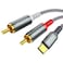 USB C to 2 RCA Audio Cable, 6.6 Ft Type-C to RCA Male to Male Y RCA Splitter, 2RCA Jack USB-C Audio Cable for Phone,Tablet, Home Theater, DVD, Amplifier, Speaker, Car Stereo Samsung Galaxy S23/S22/S21