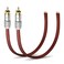 UCINNOVATE 2 Pack RCA to Speaker Wire Connector, 1FT 14AWG Oxygen-Free Copper Speaker Wire RCA Audio Male Plug Jack Connector Adapter to Bare Wire Repair Cable for Amplifier, Receiver, Speakers, Video