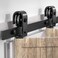 5FT/60 Inch Bifold Sliding Barn Door Hardware Kit -Black Bifold Barn Door HardwareTrack, Top Mount Rollers, for 2 Doors, Provides Comfortable, Quiet Quiet Living &atilde;&euro;Door Panel Not Included&atilde;&euro;&lsquo;