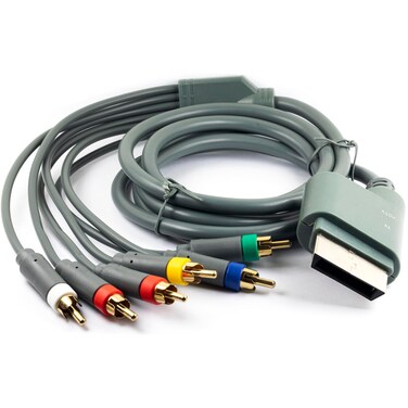 risingsaplings Component AV Cable HDTV Video &amp; RCA Stereo Cord for Xbox 360 / Xbox 360 Slim (1.8m/6ft)