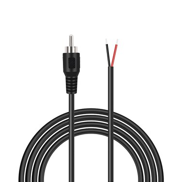 Bolvek 6ft RCA Male to Speaker Wire, RCA Male Plug Adapter Connector to Bare Wire Open End Audio Cable for Amplifier Audio Video Receiver Speakers