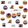 500Pcs America Arizona Stickers, Aesthetics Flag 1 Inch Labels with 10 Patterns Decal Rolls Self Adhesive Seals for Scrapbooking Cards Envelopes&iuml;&frac14;&OElig;for Kids Teens Adults for Party Supply Reward&acirc;&euro;&brvbar;