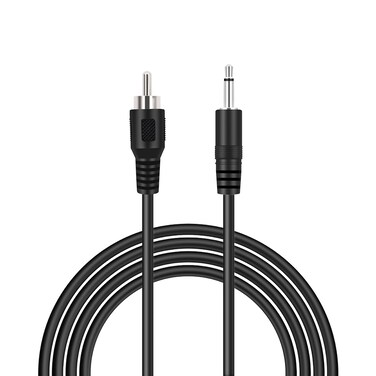 Bolvek 6ft RCA Male to 3.5mm 1/8 inch Monaural Mono Male Plug Jack Connector Audio Converter Cable for Pre-Amp Subwoofer Soundbar Speakers
