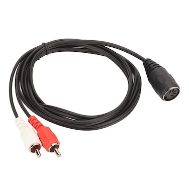 Acogedor DIN 5 Pin to 2 Cable, PVC DIN 5 PIN Female to 2 Male Audio Cable, for Bang, Olufsen, for Naim, Quad Stereo System, 4.9ft