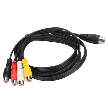 5 Pin Din to 4 Cable, 1.5m / 4.9ft 5 Pin Din Male to 2 Female Audio Adapter Cable for CD Player, VCR, DVD, Phono, LD, Speaker, Boxing, HiFi Equipment