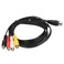 5 Pin Din to 4 Cable, 1.5m / 4.9ft 5 Pin Din Male to 2 Female Audio Adapter Cable for CD Player, VCR, DVD, Phono, LD, Speaker, Boxing, HiFi Equipment