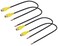 HCFeng RCA Female to Speaker Cable,RCA Female to Bare Audio Cable RCA Female Plug Jack Adapter Connector to 2pin Bare Cable Open End Audio Cable for Amplifier Audio Receiver Speakers [0.3m/4pack]