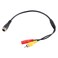 X AUTOHAUX 1pcs Camera Adapter 4 Pin to RCA Adapter 4-Pin Male to RCA AV Male DC Female Connector Wire Monitor Video Cable for Car