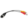 4 Pin Female to RCA Male Adapter DGZZI 20cm/7.87" M12 4 Pin Female Aviation Head to RCA Male and DC Male Connector Cable for Car Camera