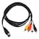 Sanpyl Din 5 Pin Male to 4 Male Cable, 4.9ft Pure Copper Wire Core Sound Extension Adapter Cable for HDTV, PC Computer