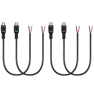 Bolvek 4 Pack RCA Female to Speaker Wire, RCA Female Plug Adapter Connector to Bare Wire Open End Audio Cable for Amplifier Audio Video Receiver Speakers