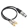 Diyeeni 1 XLR Female to 2 Male Audio Cable, Interconnect Patch Wire Adapter, Y Splitter Patch Cable for Home Theater Audio Equipment, Flexible PVC Sheath(0.5m)
